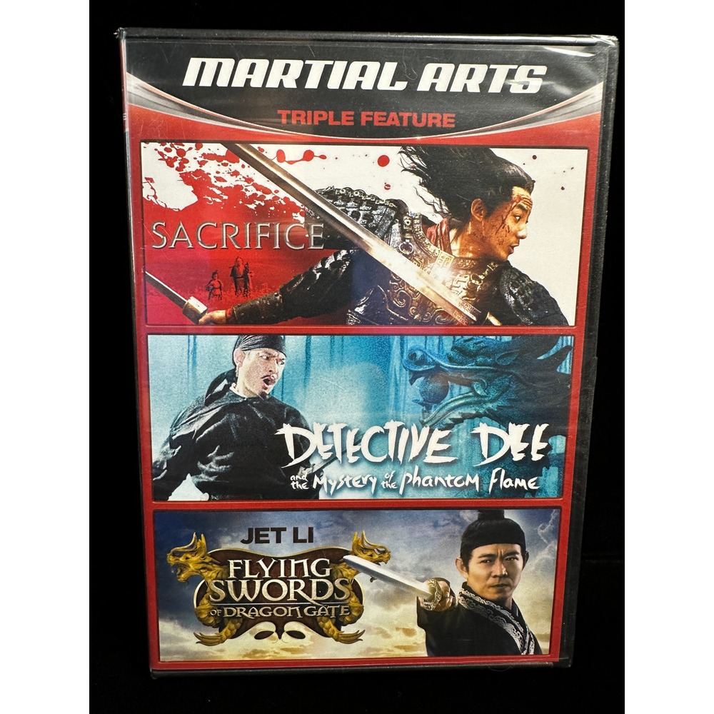 Martial Arts Triple Feature DVD Sacrifice Detective Dee Flying Swords Jet Li NEW